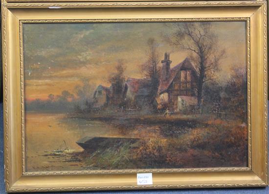 F.E.Jamieson (1895-1950) Cottages in river landscapes, 16 x 24in.